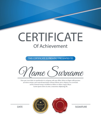 Vector certificate template.のイラスト素材