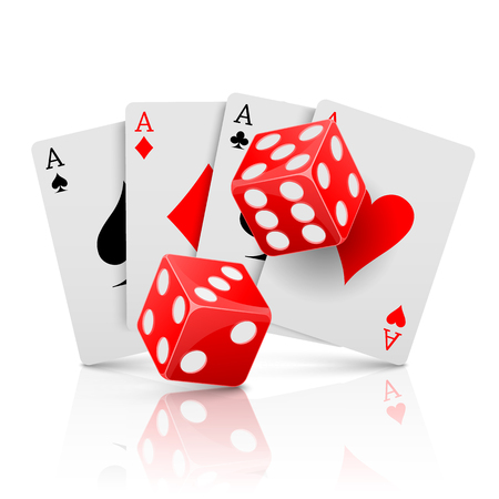 Pocker casino gambling,Casino design concept.のイラスト素材