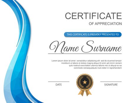 Vector certificate template.のイラスト素材