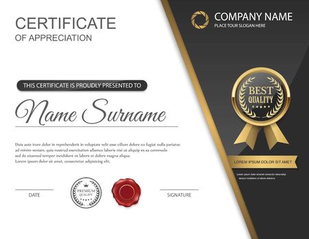Vector certificate template.のイラスト素材