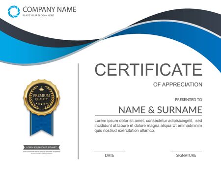Vector certificate template.のイラスト素材