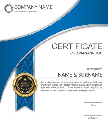 Certificate template, Modern Certificate template design.のイラスト素材