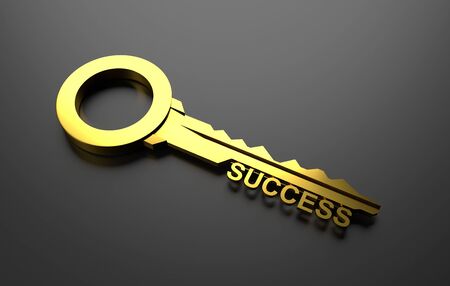 Key to success. 3D Illustrationの写真素材