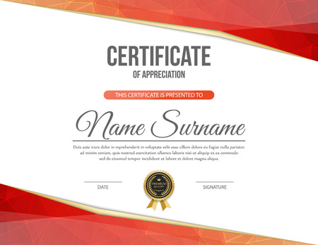 Vector certificate template.のイラスト素材
