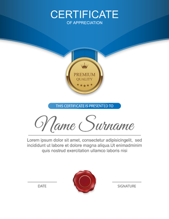 Vector certificate template.のイラスト素材