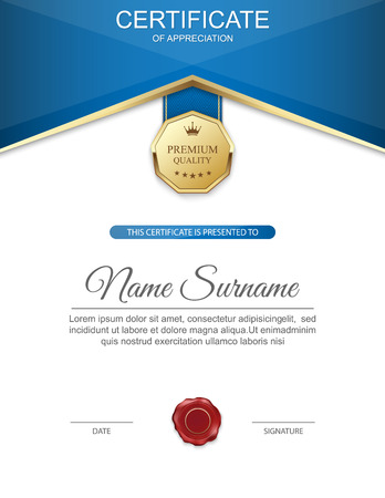 Vector certificate template.のイラスト素材