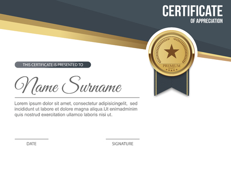 Vector certificate template.のイラスト素材