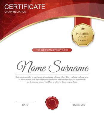 Vector certificate template.のイラスト素材