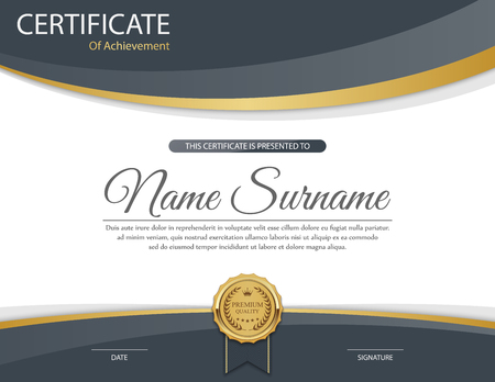 Vector certificate template.のイラスト素材