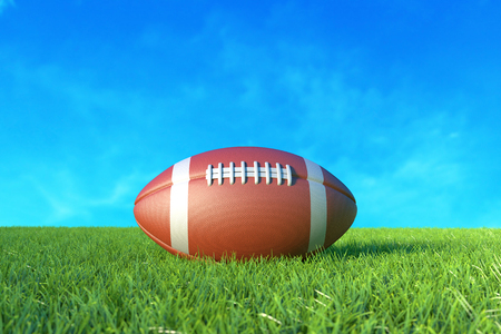American Football on the Field. 3D illustrationの写真素材