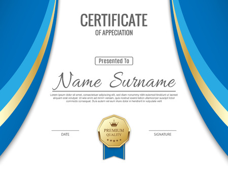 Vector certificate template.のイラスト素材