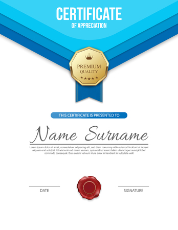 Vector certificate template.のイラスト素材