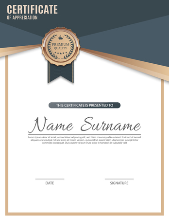 Vector certificate template.のイラスト素材