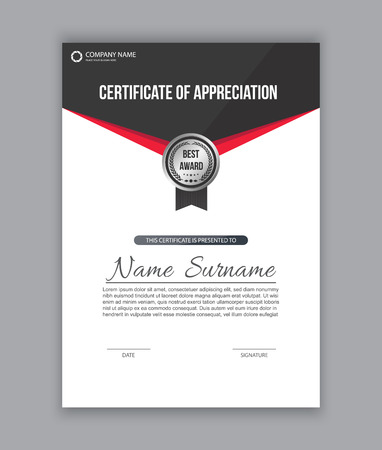 Certificate template ,diploma. Vector illustrationのイラスト素材