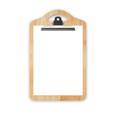 Blank paper for menu on cutting boardの写真素材