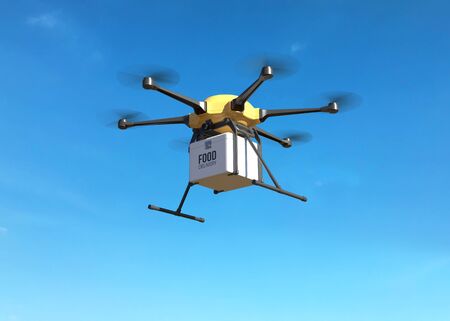 Food delivery drone concept.の写真素材