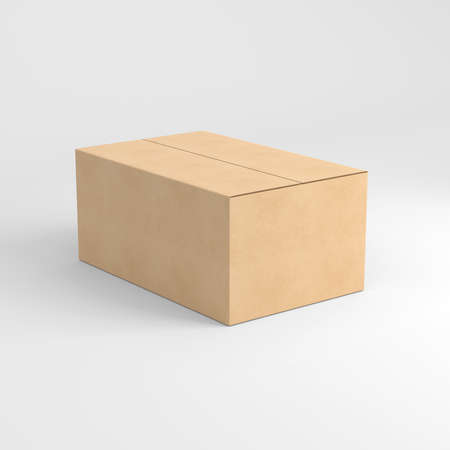 blank cardboard box mockupの写真素材