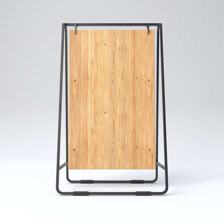 Wooden Menu Board Mockupの写真素材