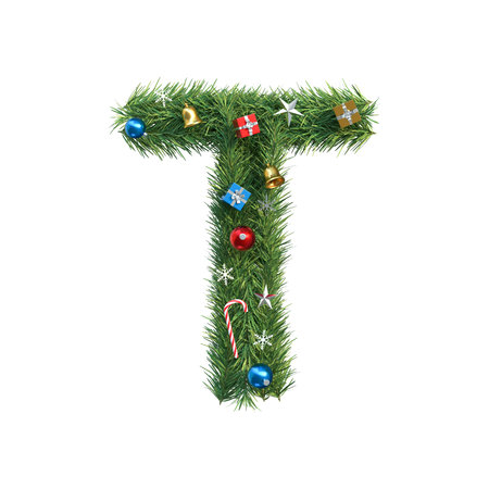 Christmas tree Number 5. 3D illustrationの写真素材