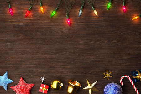 Christmas background and decor with copy spaceの写真素材