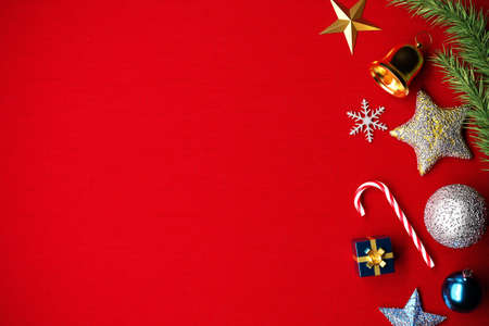Christmas background and decor with copy spaceの写真素材