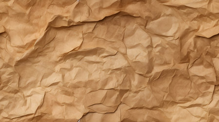 Brown crumpled paper background. Texture of crumpled paper.の素材