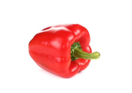 sweet pepper isolated on white backgroundの写真素材