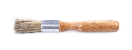Round paint brush Isolated on a white background.の写真素材