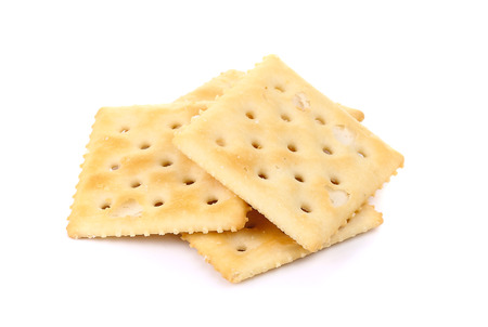cracker isolated on white background.の写真素材