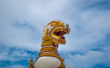 lion molded statue, Thailand molded statuejpgの写真素材
