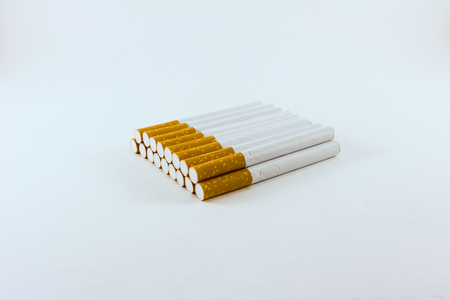 cigarette isolated on white backgroundの写真素材