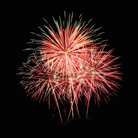 Colorful firework on black background