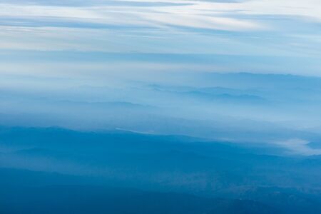 beautiful blue sky and cloud view from airplane.の写真素材
