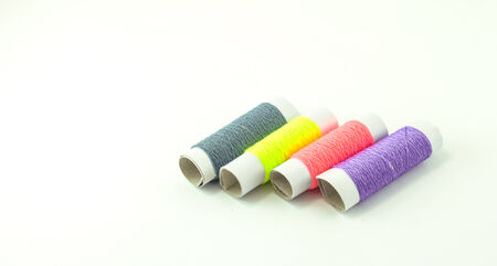 Rolls for a variety of colored thread.