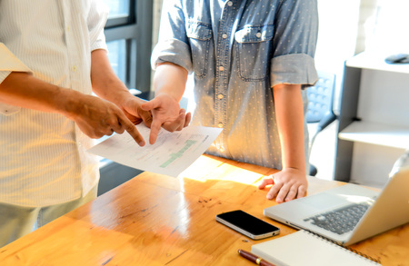 Business Analyst graph , Analysts graph in office , Performance analysis chart.Blur images and...