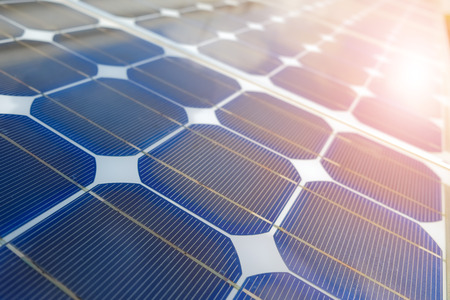 Closeup solar panel.