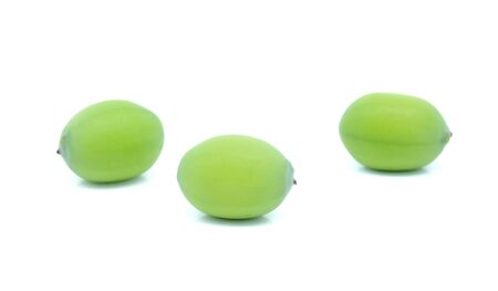 Fresh lotus seeds isolated on white background.の写真素材