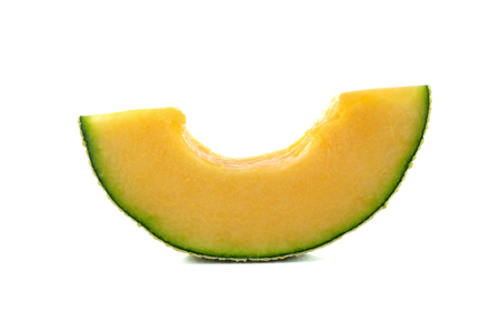 Melon slice on white background.の写真素材