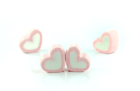 marshmallow on white background.の写真素材