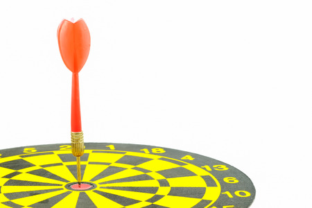 Darts and arrows on white background.の写真素材