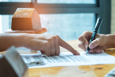 Real estate concepts,Home purchase agreement.の写真素材