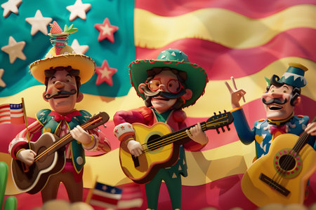 Independence Day with this captivating 3D animation, it celebrates the spirit of victory, independence, and national pride. Perfect for adding festive flair to your projects, AI generate.の素材