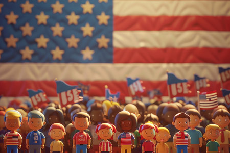 Independence Day with this captivating 3D animation, it celebrates the spirit of victory, independence, and national pride. Perfect for adding festive flair to your projects, AI generate.の素材