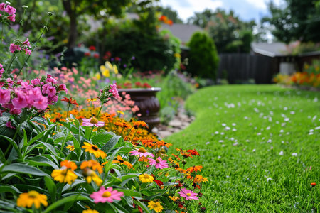 Spring Blooms, Cherry Blossoms and Flowers Experience the beauty of spring as cherry blossoms and various flowers bloom, welcoming the season with vibrant colors and delicate petals.の素材