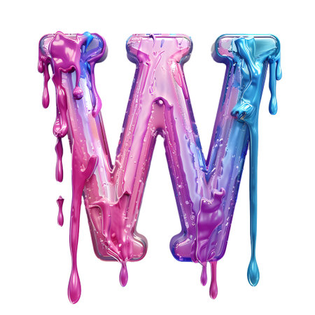 3D liquid letters A to Z dripping with cool, fresh colors with transparent background. Add an authentic spark to your designs with these dynamic elements that capture attention and inspire aweの素材