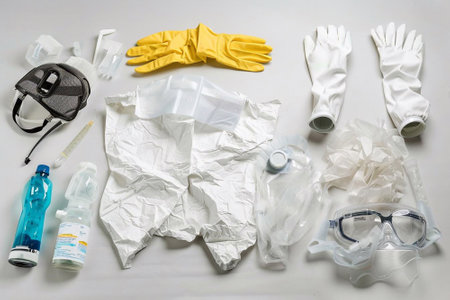 Group of people with scientific experiments and workflow, accompanied by a 3D printer creating innovative scientific prototypes.の素材