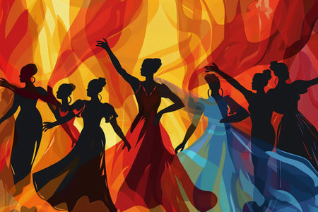 Freedom Day or Emancipation Day, with powerful illustrations capturing the resilience, strength, and perseverance of the African American community, African american community power of liberation and freedom.の素材