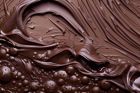 World Chocolate Day abstract background, image crafted from chocolate delectable, for creative or advertising purposes.の素材