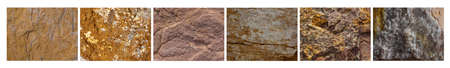 Set of natural stone texture background images.