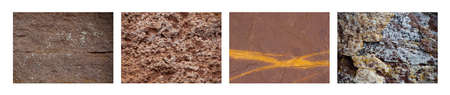 Set of natural stone texture background images.